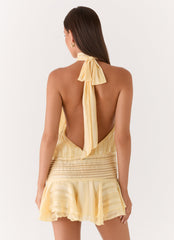 Minivestido Willow de gasa - Amarillo