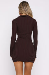 Minivestido de manga larga From Now On color chocolate