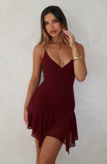 Minivestido Floating Through It Burdeos