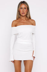 Minivestido de punto blanco "Parental Guidance"