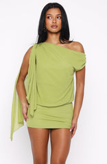 Vestido corto Sicilian Dreams Chartreuse