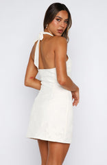 Vestido Curto Frente Única Fight For Love Creme